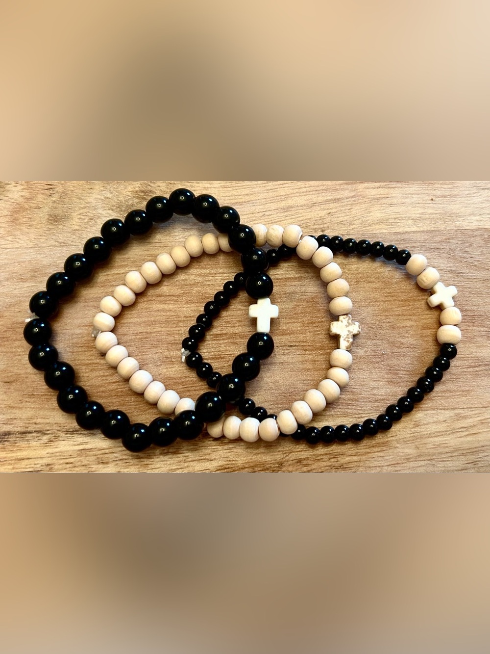 Handmade Beaded Cross Bracelet